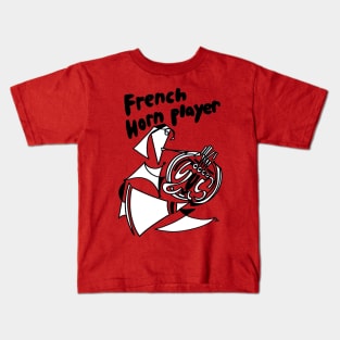 French Horn Player (Female) by Pollux Kids T-Shirt